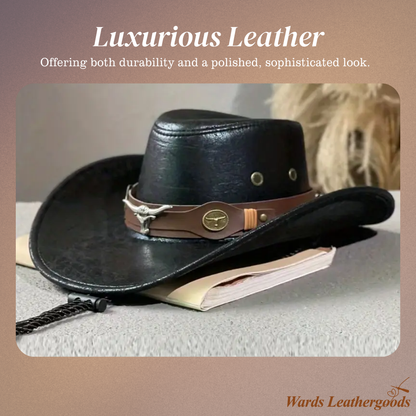 🤠 ☀️Breathable Sunshade Cowboy Hat – Wide Brim, Rivet Details, Lightweight 🌵