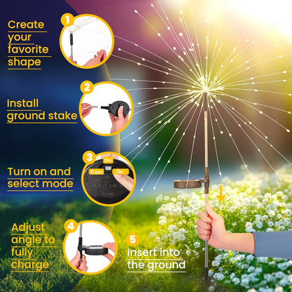 Fairy Firework LED Solar Lights for Garden Decoration