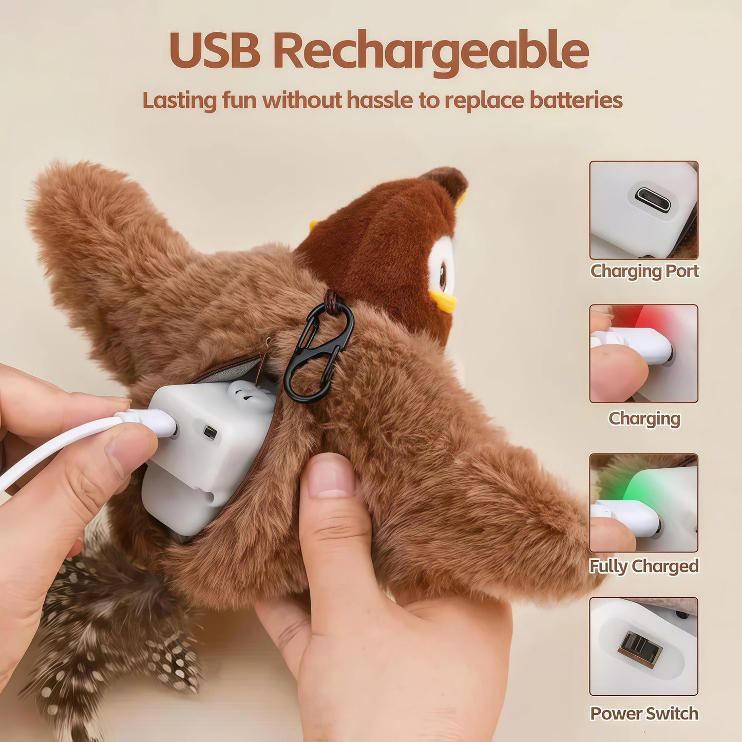 🎅Christmas Hot Sale 49% OFF - Interactive Flying Bird Cat Toy