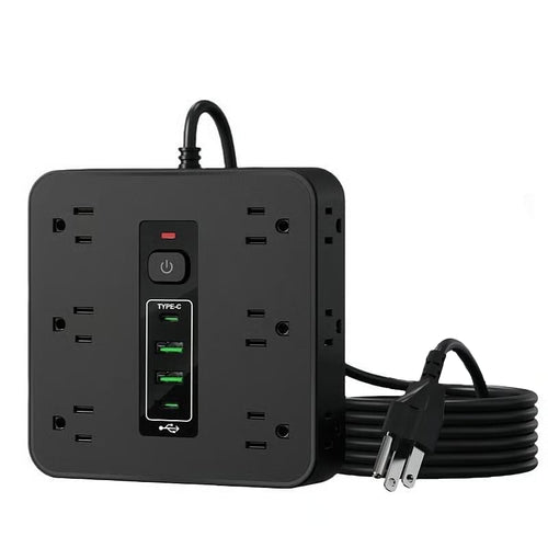 16-in-1 Power Strip with Switch & Surge Protection,ETL Listed Fireproof Power Strip