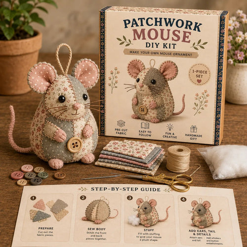 ⏳LIMITED TIME SALE 49% OFF🐭🧵 Patchwork Mouse DIY Kit