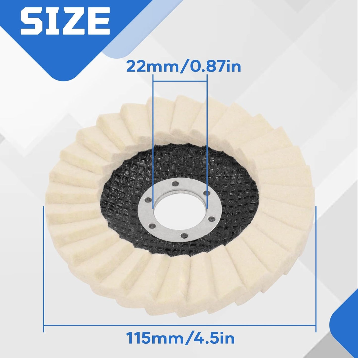 💥Industrial-Grade High-Density Compressed Wool Polishing Disc