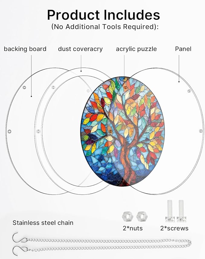 🏆Last Day Promotion 49% OFF☀️🧩Acrylic Jigsaw Puzzle Suncatcher 80 Pieces