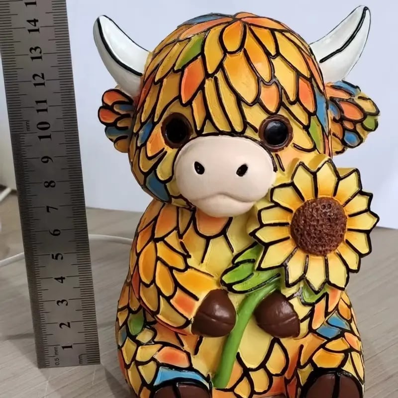 ✨ Creative Highland Cow LED Night Light, Cute Decorative Lamp for Kids' Room & Living Area, Table Bedside Lamp, USB Powered Lamp