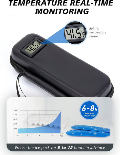 ❄️Insulin Cooler Travel Case with Temperature Display
