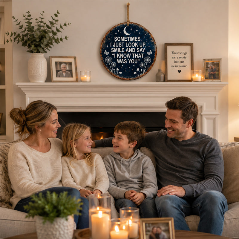 Memorial Garden Hanging Sign – “I Know That Was You” Remembrance Decor🌙🏡