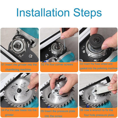 45-Degree Tile Chamfering Tool with Base Plate, Type 100 Angle Grinder Stand for 45° Tile Chamfer Cutting