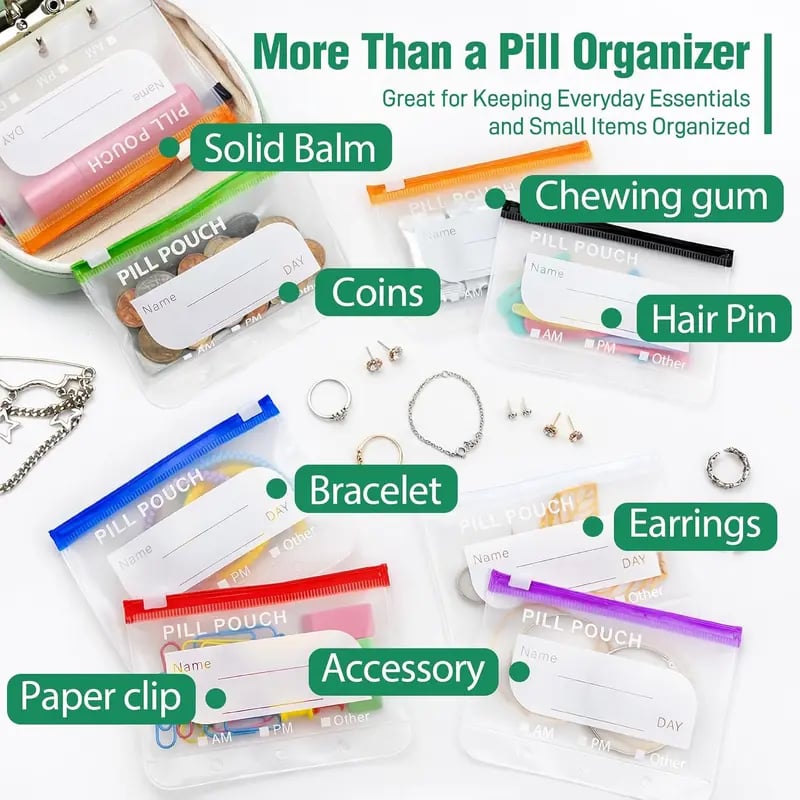 🏆Flash Sale⚡Waterproof Pill Pouch Set-14Pcs Bags Inside
