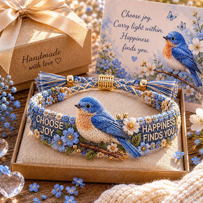 💙Handmade Bird/Bees Embroidered Bracelet Collection