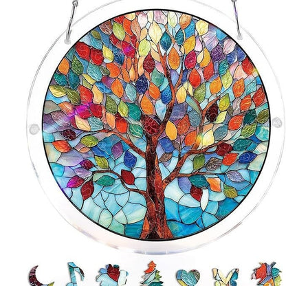 🔥LAST DAY 45% OFF ☀️🛍️Acrylic Jigsaw Puzzle Suncatcher 80 Pieces