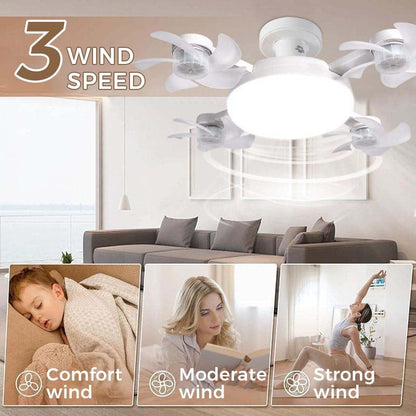 🌀New E27 Socket Ceiling Fan Light – 2‐in‐1 Silent LED Fan with Remote Control
