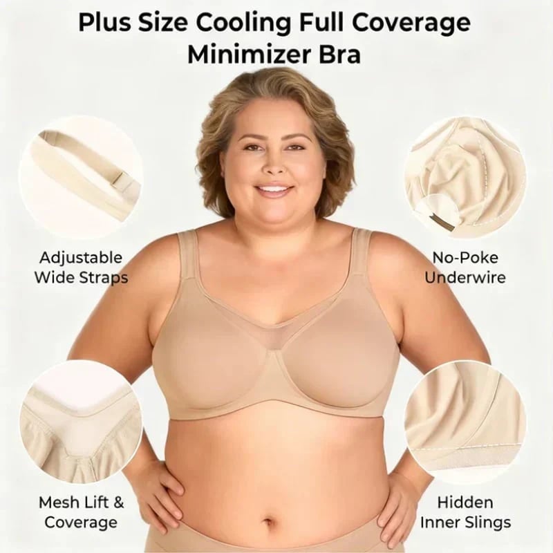 💐Women's Elegant Sheer Full Coverage Plus Size Bra