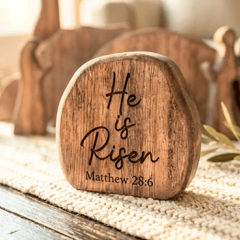 ✨Wooden Resurrection Scene - Jesus Empty Tomb & Cross Easter Decor Set