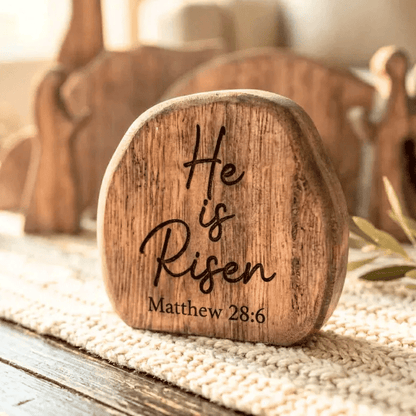 ✨Wooden Resurrection Scene - Jesus Empty Tomb & Cross Easter Decor Set