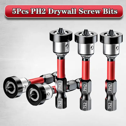 5 pcs Drywall Bit Attachment with Depth Stop