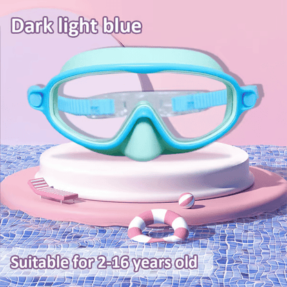 🏊‍♀️-HD children's large frame waterproof and anti-fog swimming goggles