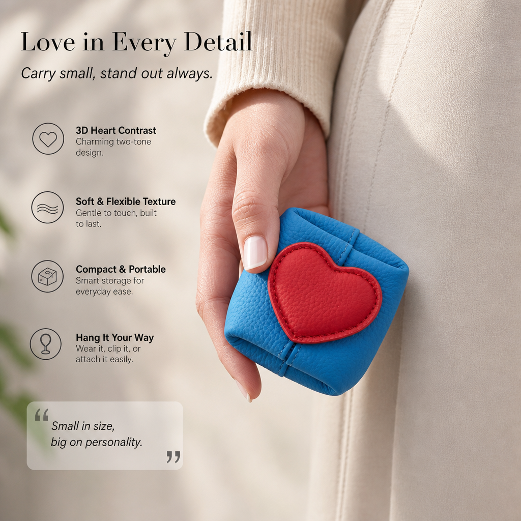 Sweetheart Mini Leather Pouch