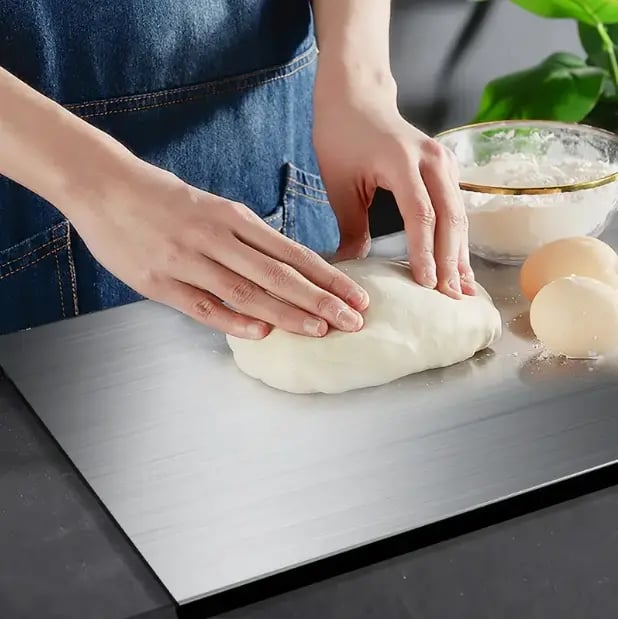 🔥Premium Stainless Steel Chopping Board – Non-Slip, Durable, Hygienic Kitchen Cutting Board