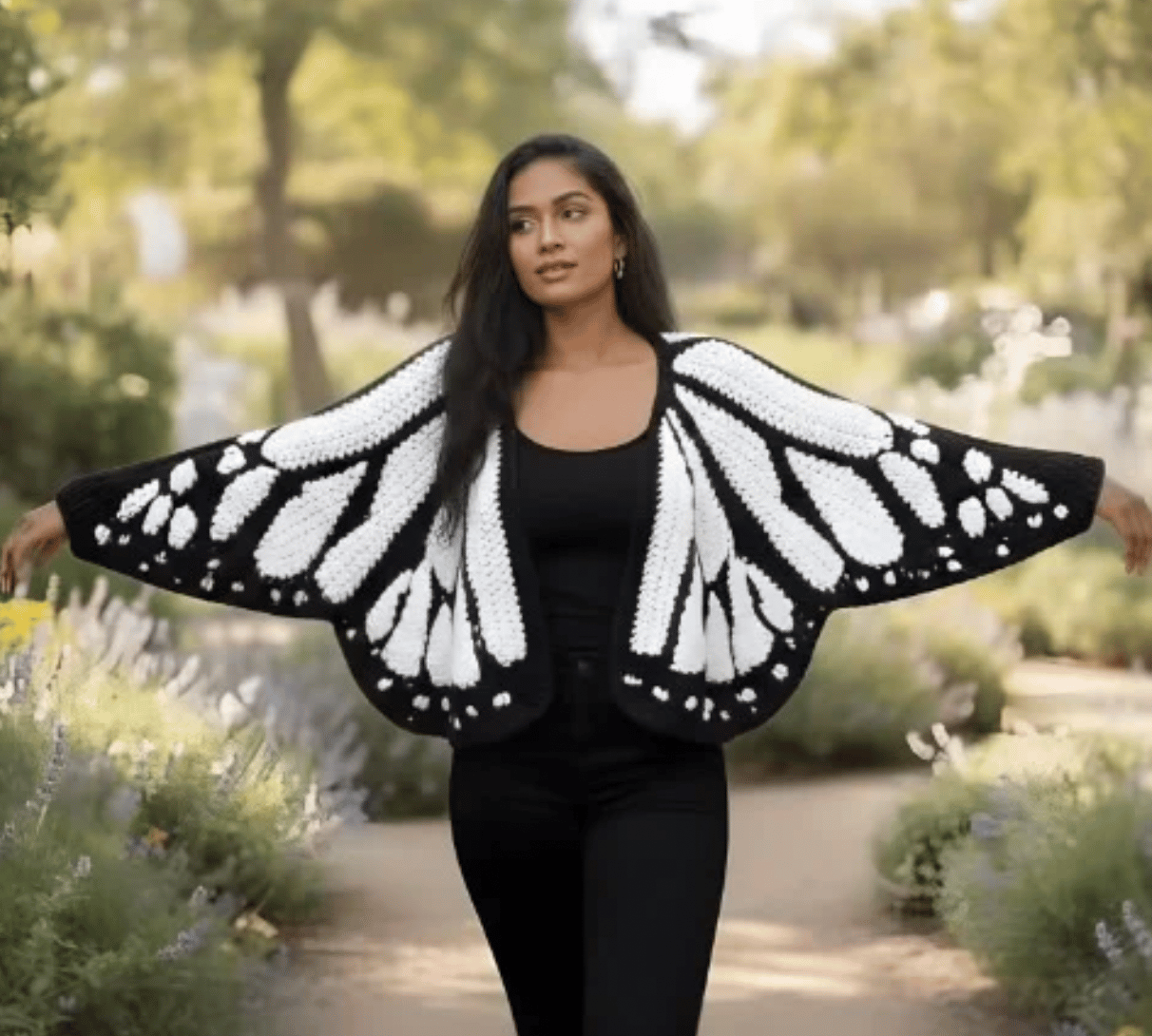 Monarch Butterfly Cardigan – Handcrafted Statement Piece 🦋