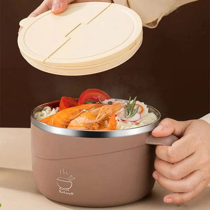 💕304 Stainless Steel Multi-Purpose Anti-Scald Large-Capacity Instant Noodle Bowl