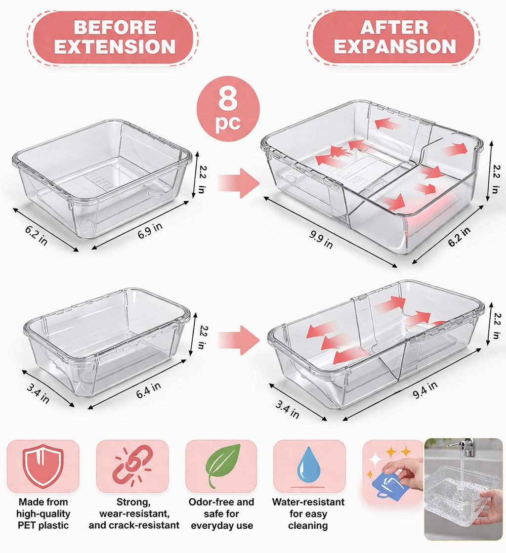 🧩 Expandable Drawer Organizer