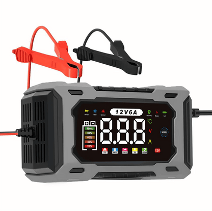⚡ 12V 6A Smart Car Battery Charger with Pulse Repair – Fast, Safe & Extend Battery Life 🚗🔋✨