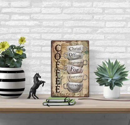Christ Offers Forgiveness for Everyone Metal Sign
