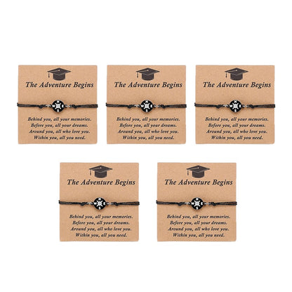 Graduation Compass Bracelet for Class of 2026 – Inspirational Gift for Her Him, High School College 8th Grade Graduate, Stainless Steel with Heartfelt Card & Graduation Cap Box