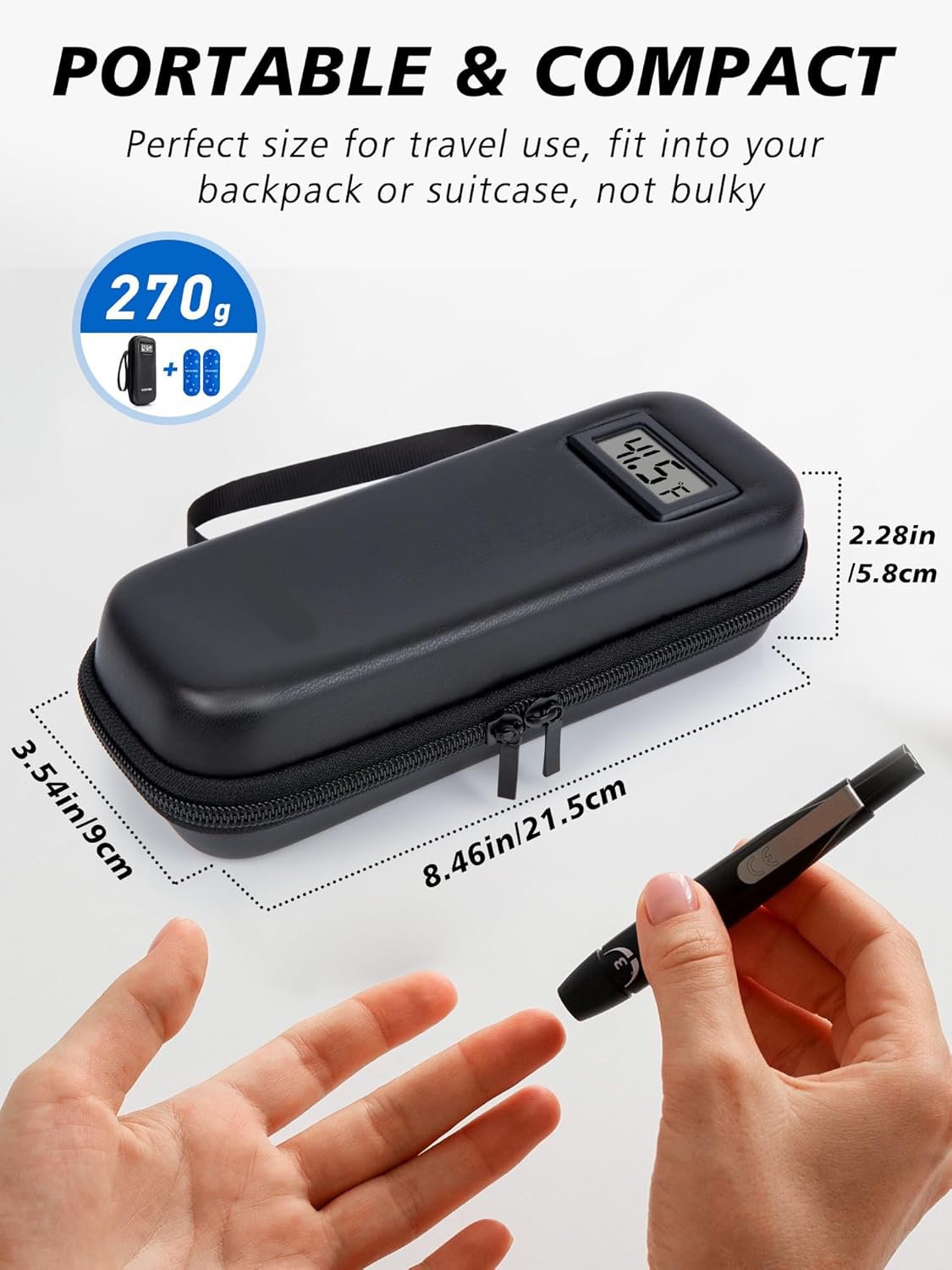 ❄️Insulin Cooler Travel Case with Temperature Display