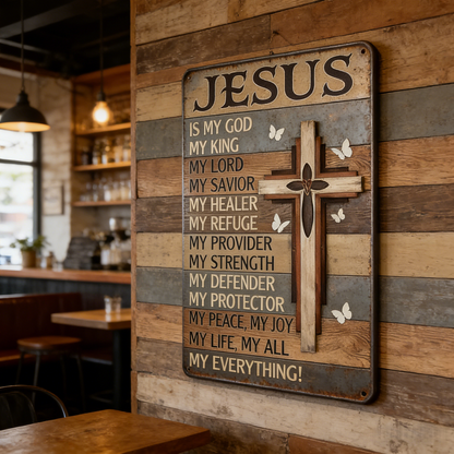 Jesus Is My God King Everything – Vintage Sign