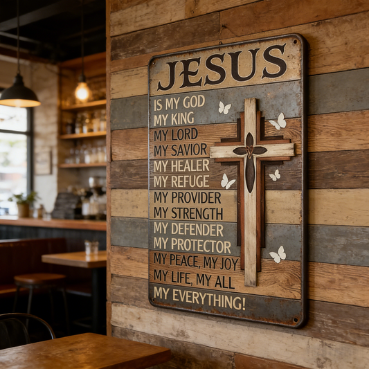 Jesus Is My God King Everything – Vintage Sign