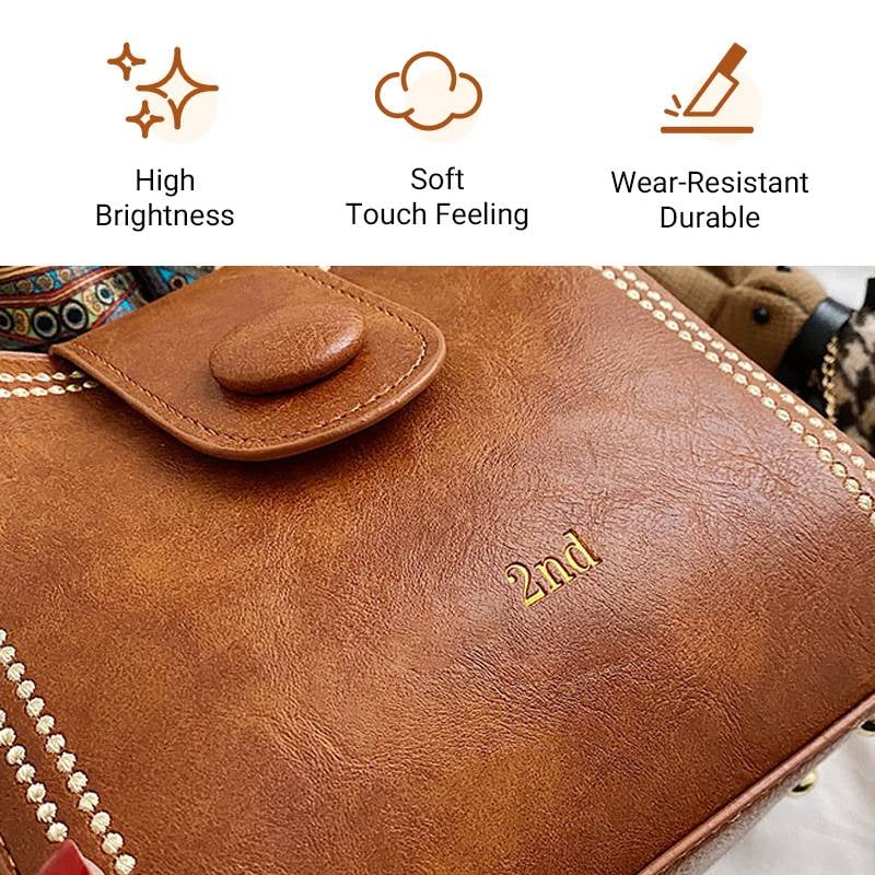 👜Leather Vintage Fashion Bag with Adjustable Wider Shoulder Strap