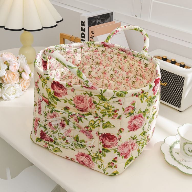 Storage Basket,Floral print storage baskets and organizers, available in a variety of styles, make a perfect gift for your loved ones.
