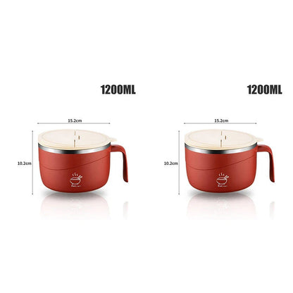 💕304 Stainless Steel Multi-Purpose Anti-Scald Large-Capacity Instant Noodle Bowl