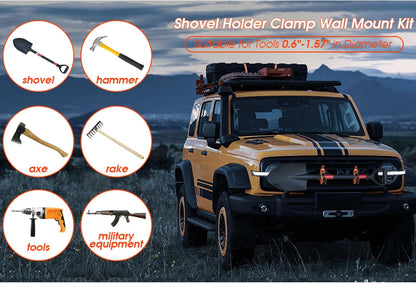 ⚡🛠️ Heavy Duty Metal Rubber Shovel Mount Kit