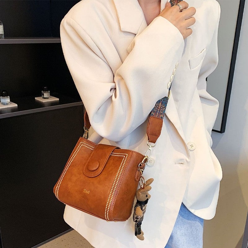 👜Leather Vintage Fashion Bag with Adjustable Wider Shoulder Strap