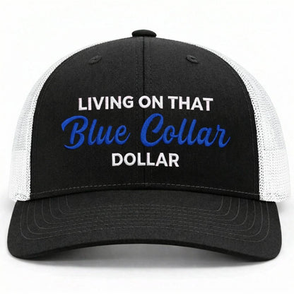 🛠️🧢Blue Collar Dollar Trucker Hat – Proud Workwear Cap
