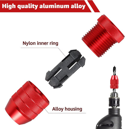 🔥🛠️Professional Drill Depth Stop Kit (2Pcs) - 💪Heavy-Duty Aluminum Alloy | Perfect Depth Control Every Time | Woodworking Essential