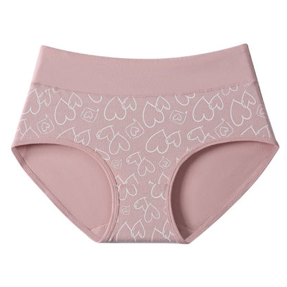 🔥❤️Women's Cotton Panties - 6 Pack Cute Love Print Briefs with Stretchy Waistband & Double Layer Crotch Soft Breathable Underwear for Everyday Wear🩲