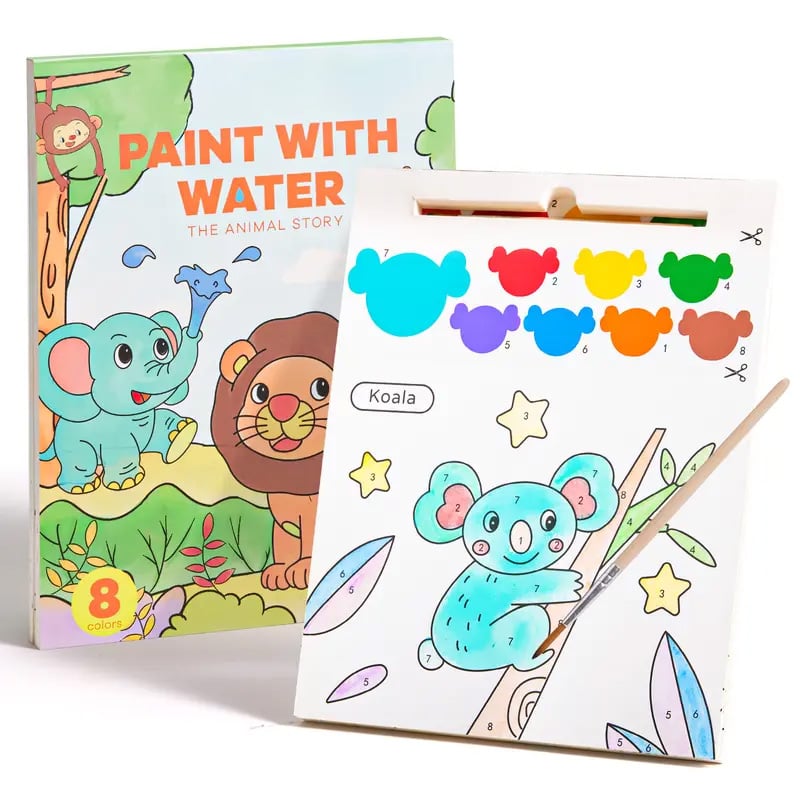 🎨Paint with Water Coloring Painting Sets🌱120 lb Recycled Paper - No Bleed Pages