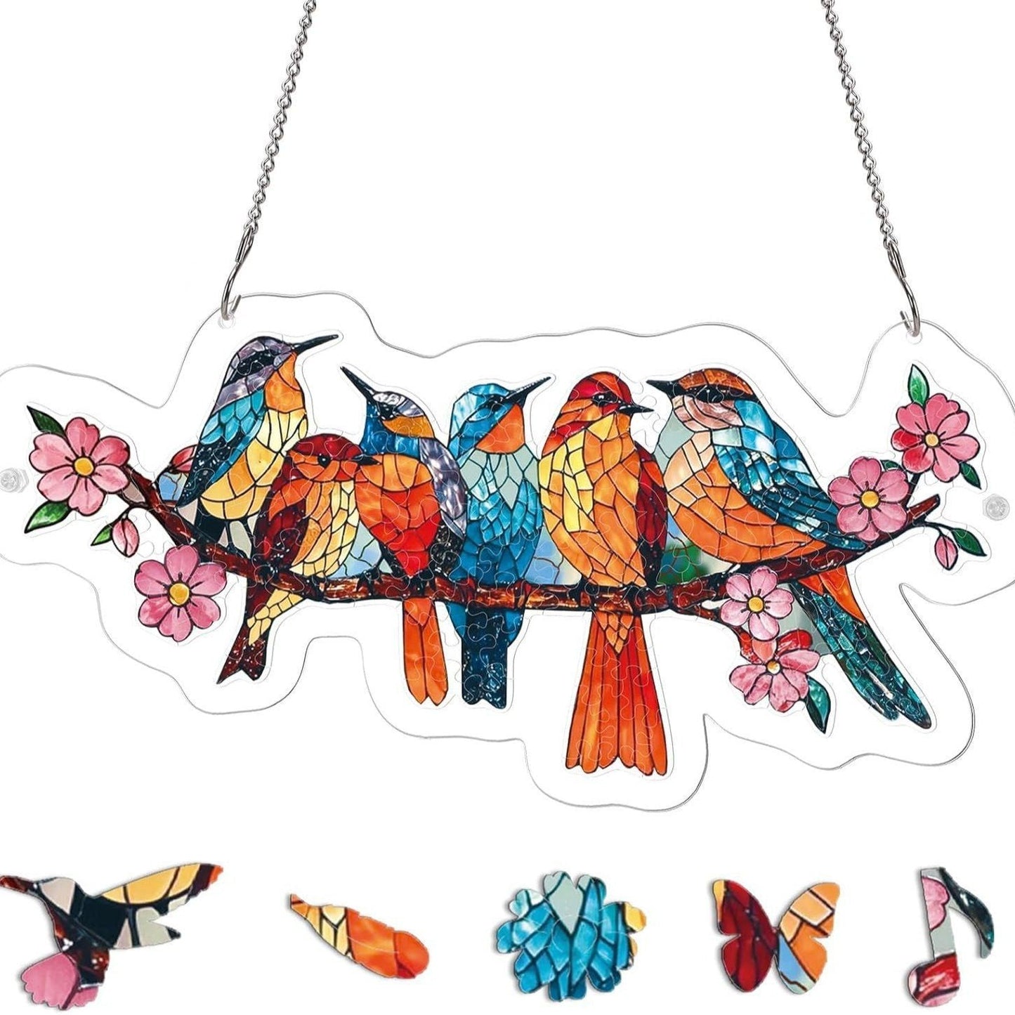 🔥LAST DAY 45% OFF ☀️🛍️Acrylic Jigsaw Puzzle Suncatcher 80 Pieces