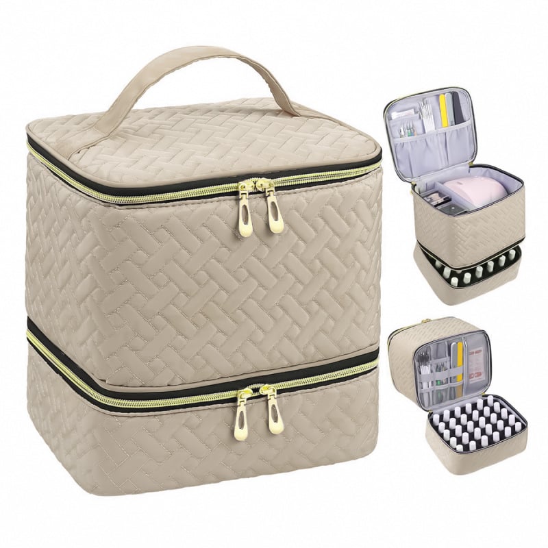 Double Layer Nail Polish Organizer Case