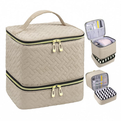 Double Layer Nail Polish Organizer Case