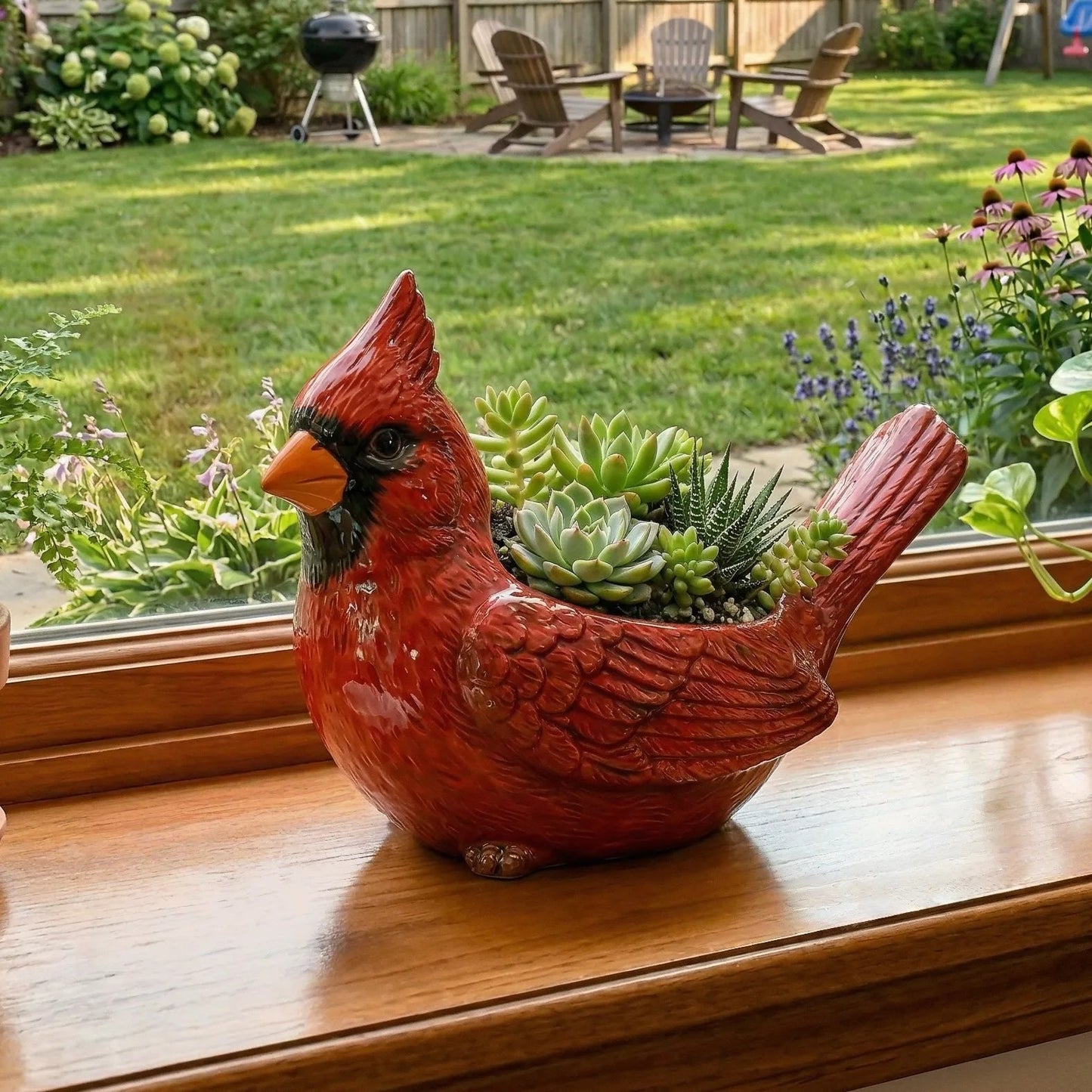 🐦Cardinal Bird Succulent Planter