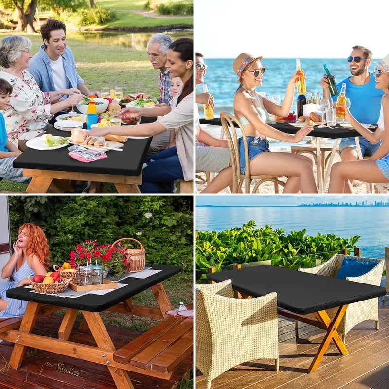 🍖Stretch Fabric Table Top Cap Cover – Elastic Edge, Waterproof & Reusable