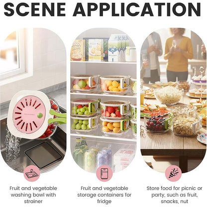 🏆1 Bestselling🏆2-in-1 Fruit Strainer Container with Lid