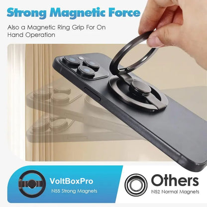 MAGNETIC RING - 2-in-1 Phone Stand & Fidget Spinner Combo, Dual Magnetic Ring Stand, Foldable, 360° Rotation