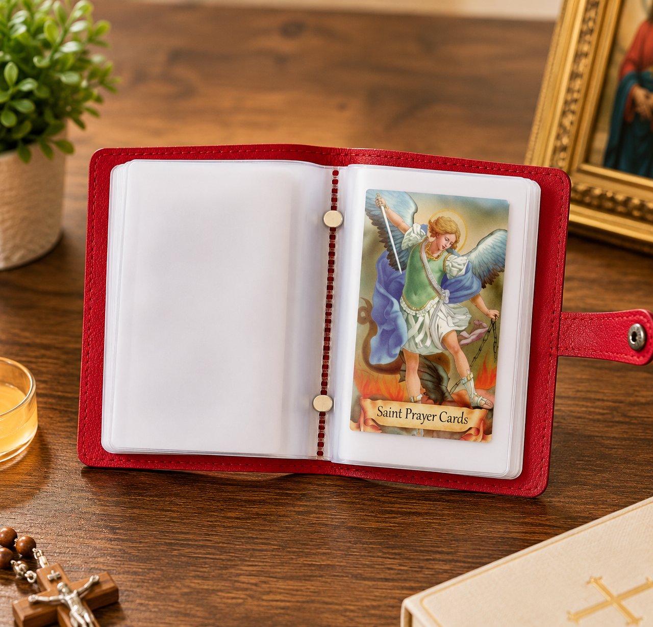 ✝️ NEW First Communion Eucharist Gift Holy Prayer Card Holder Book