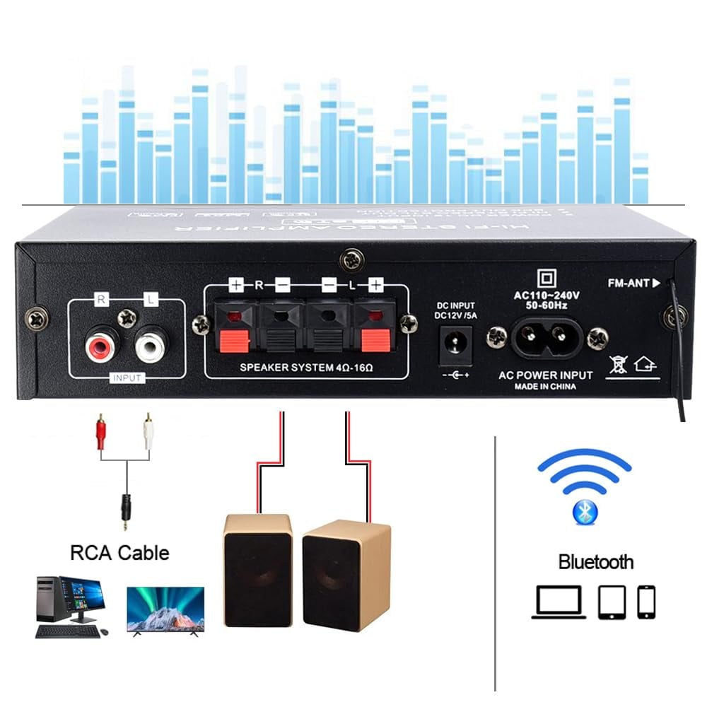AK35 Stereo Amplifier Home Audio Bluetooth 5.0 Max
