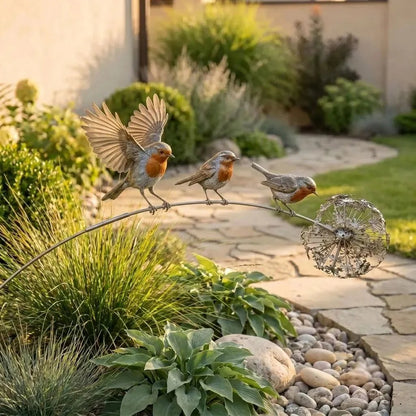 🕊️Robin Memorial Garden Stake – “Loved Ones Are Near”❤️